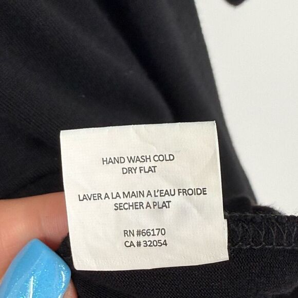 Anthropologie Deletta Desi Blouse Crochet Lace 3/4 Sleeves Women Small Black - Picture 7 of 7